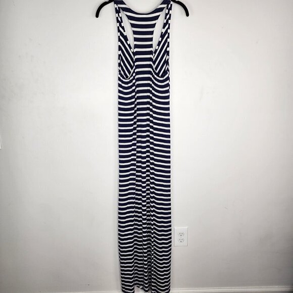 NWT Tommy Bahama Breton Stripe Racerback Maxi Dress Coverup Navy White Small - Picture 10 of 12